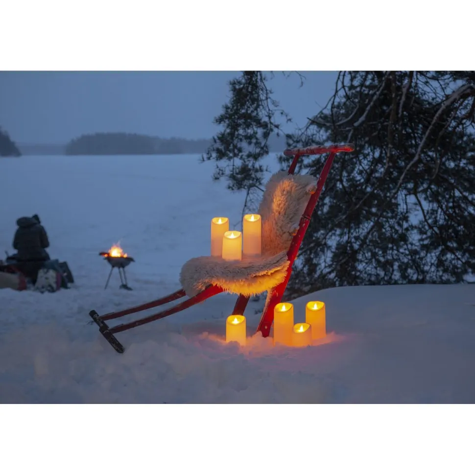LED-kynttilä Star Trading M-Twinkle, pehmeäreunainen, 12.5cm, valkoinen