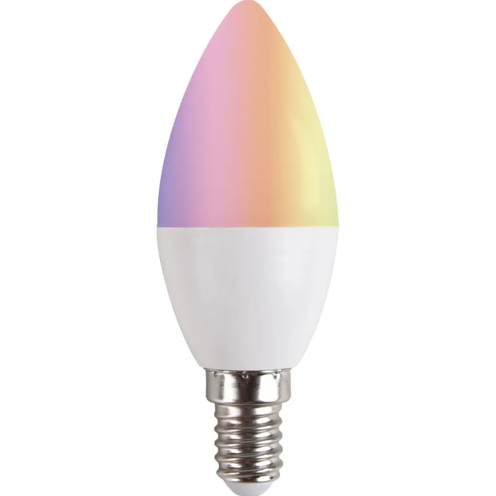 LED-kynttiläkupulamppu Emax Smart Home WIFI C37/E14 5 W 400 lm RGB+CCT 2700-6500 K himmennettävä