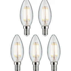 LED-kynttilälamppu Paulmann Candle, E14, 470lm, 4.8W, 2700K, kirkas, 5kpl