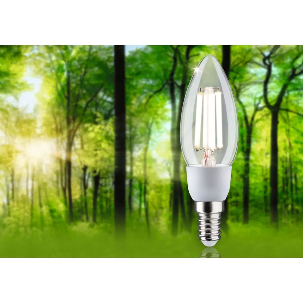 LED-kynttilälamppu Paulmann Eco-Line Candle, E14, 525lm, 2.5W, 4000K, filamentti, kirkas