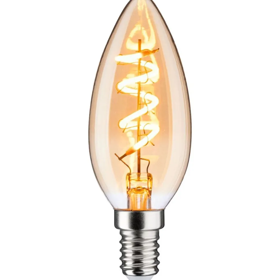 LED-kynttilälamppu Paulmann Vintage Edition Candle, E14, 150lm, 4W, 1800K, himmennettävä, kulta