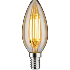 LED-kynttilälamppu Paulmann Vintage Edition Candle, E14, 430lm, 4.7W, 2500K, himmennettävä, kulta