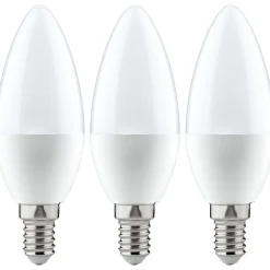 LED-kynttilälamppu Paulmann Candle, E14, 470lm, 5.5W, 2700K, opaali, 3kpl