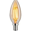 LED-kynttilälamppu Paulmann 1879 Filament E14 450lm 4.9W 1800K 3-Step-Dim himmennettävä kulta
