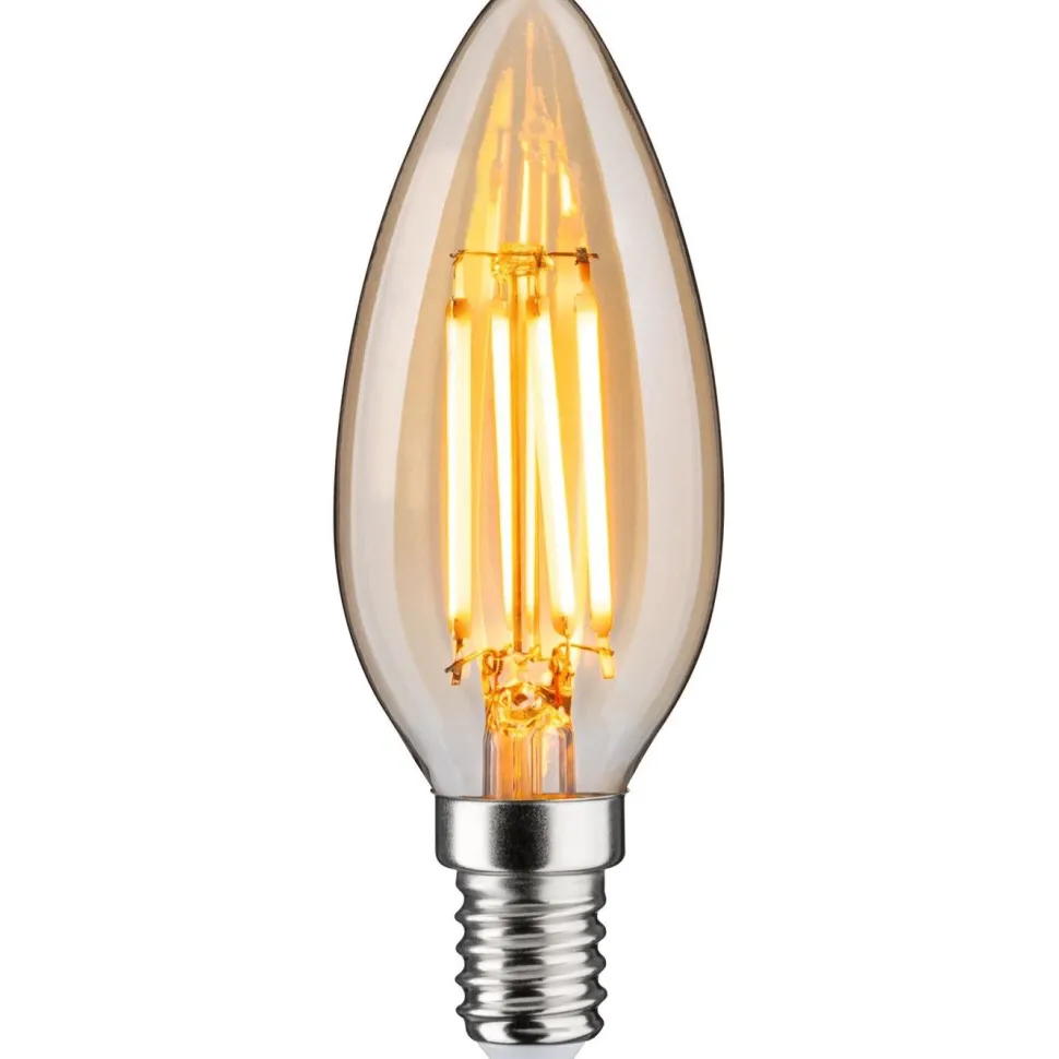 LED-kynttilälamppu Paulmann 1879 Filament E14 450lm 4.9W 1800K 3-Step-Dim himmennettävä kulta