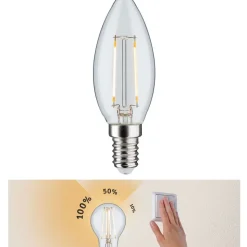 LED-kynttilälamppu Paulmann Candle, E14, 250lm, 2.7W, 2700K, filamentti, himmennettävä, kirkas