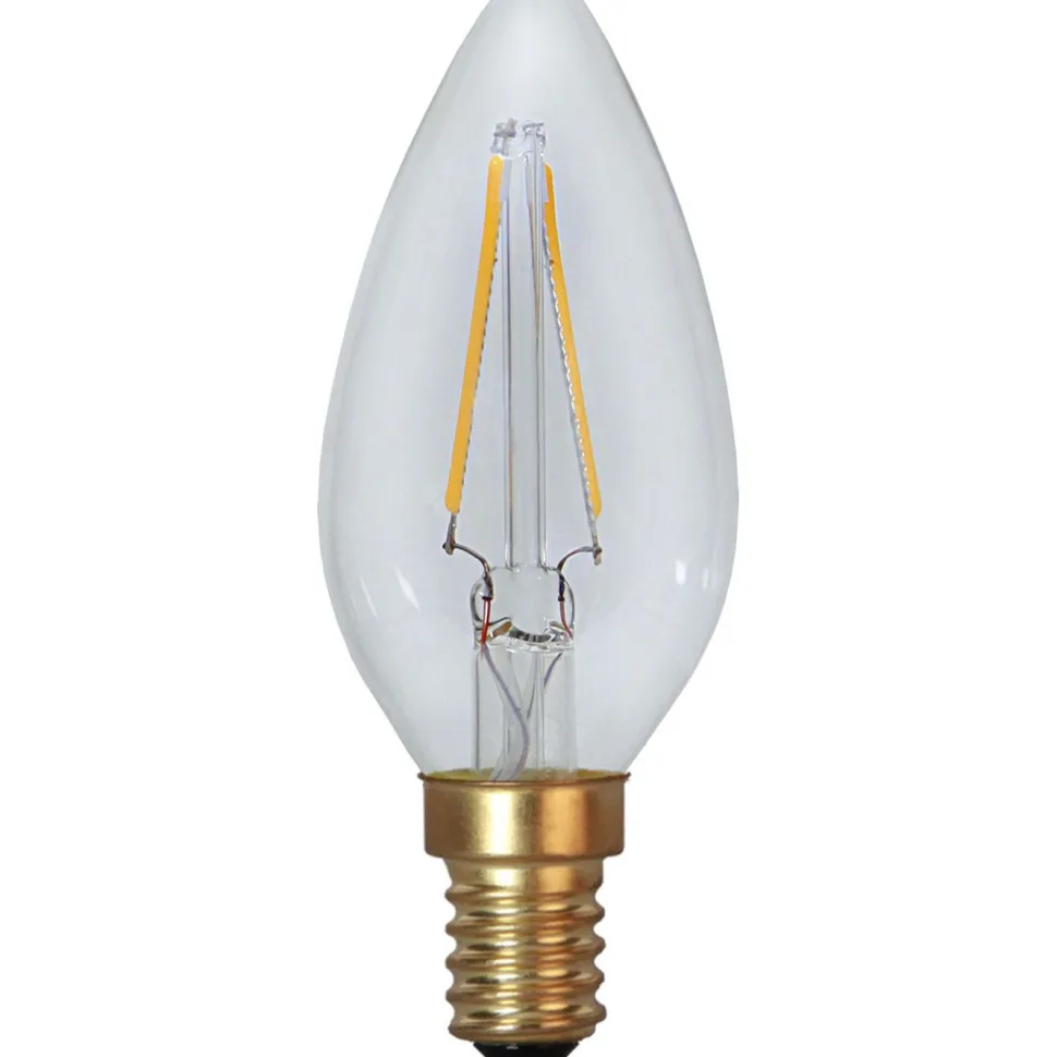 LED-kynttilälamppu Star Trading Soft Glow 353-01-1 Ø35x95mm E14 kirkas 1.5W 2100K 120lm