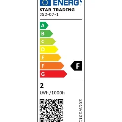 LED-kynttilälamppu Star Trading 352-07-1 Ø35x95mm E14 kirkas 1.5W 2700K 150lm