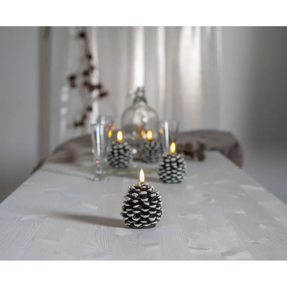 LED-kynttilä Star Trading Flamme Cone, 10.5cm, ruskea