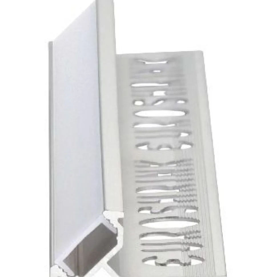 LED-laattalista/ulkokulma Euroshrink 300A, 45°, alumiini, 12mm x 2.5m, mattahopea