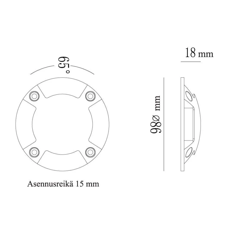 LED-laiturivalaisin FTLIGHT Marina IV 1,5W 24V 4000K IP67 rst