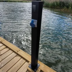LED-laiturivalaisin Savorak, 99cm, pistorasialla, rst, musta