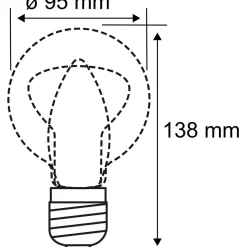 LED-lamppu Paulmann 1879 Filament Globe G95 E27 470lm 6W 1800K 3-Step-Dim himmennettävä kulta