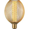 LED-lamppu Paulmann Metallic Glow Globe, E27, Spiral, 200lm, 4.2W, 1800K, messinki