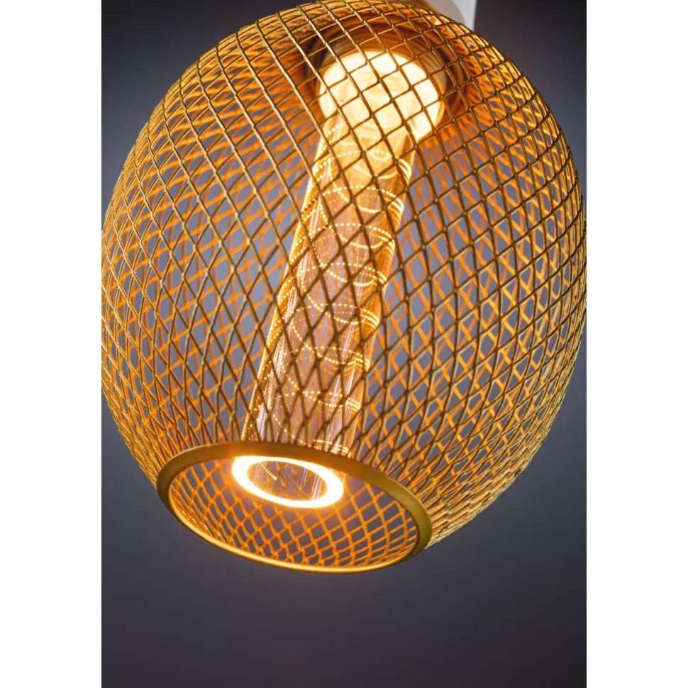 LED-lamppu Paulmann Metallic Glow Globe, E27, Spiral, 200lm, 4.2W, 1800K, messinki