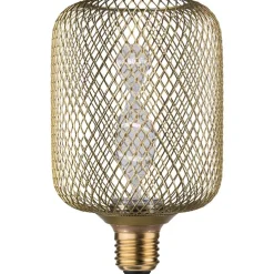 LED-lamppu Paulmann Metallic Glow Illuminant Zyl, E27, Helix, 130lm, 3.5W, 1800K, messinki