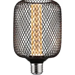 LED-lamppu Paulmann Metallic Glow Illuminant Zyl, E27, Spiral, 200lm, 4.2W, 1800K, musta