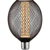 LED-lamppu Paulmann Metallic Glow Globe, E27, Spiral, 200lm, 4.2W, 1800K, musta