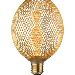LED-lamppu Paulmann Metallic Glow Globe, E27, Helix, 130lm, 3.5W, 1800K, messinki