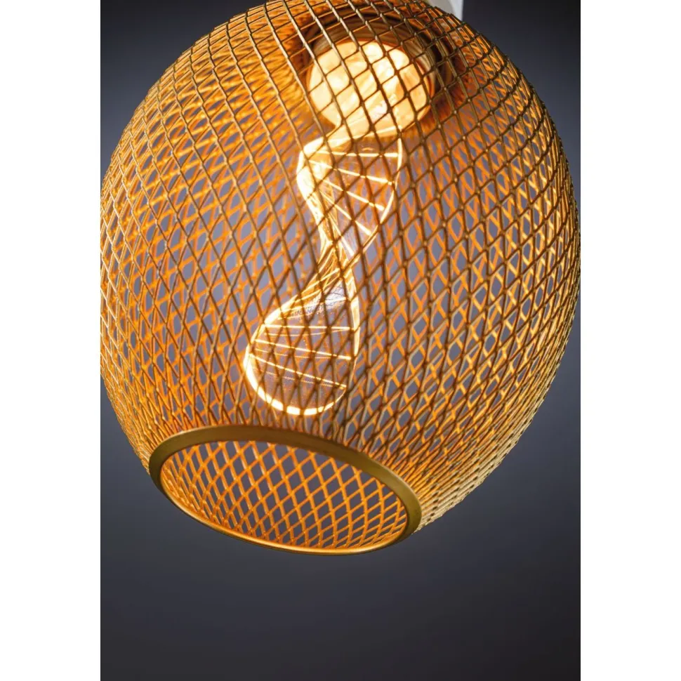 LED-lamppu Paulmann Metallic Glow Globe, E27, Helix, 130lm, 3.5W, 1800K, messinki