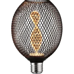 LED-lamppu Paulmann Metallic Glow Globe, E27, Helix, 110lm, 3.5W, 1800K, musta