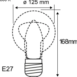 LED-lamppu Paulmann Rustic Shine Globe, 230V, 300lm, 4.2W, 1800K, himmennettävä, kulta