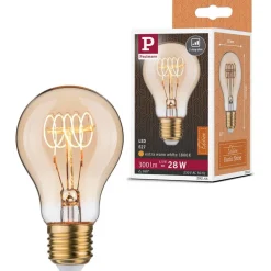 LED-lamppu Paulmann Rustic Shine Pear, 230V, 300lm, 4.5W, 1800K, himmennettävä, kulta