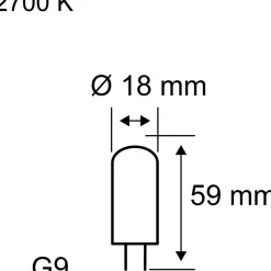 LED-lamppu Paulmann Standard 230V G9 550lm 4.2W 2700K himmennettävä kirkas