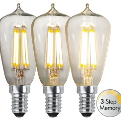 LED-lamppu Star Trading 352-76 3-step Memory Ø38x92mm E14 kirkas 2.5W 3000K 250lm