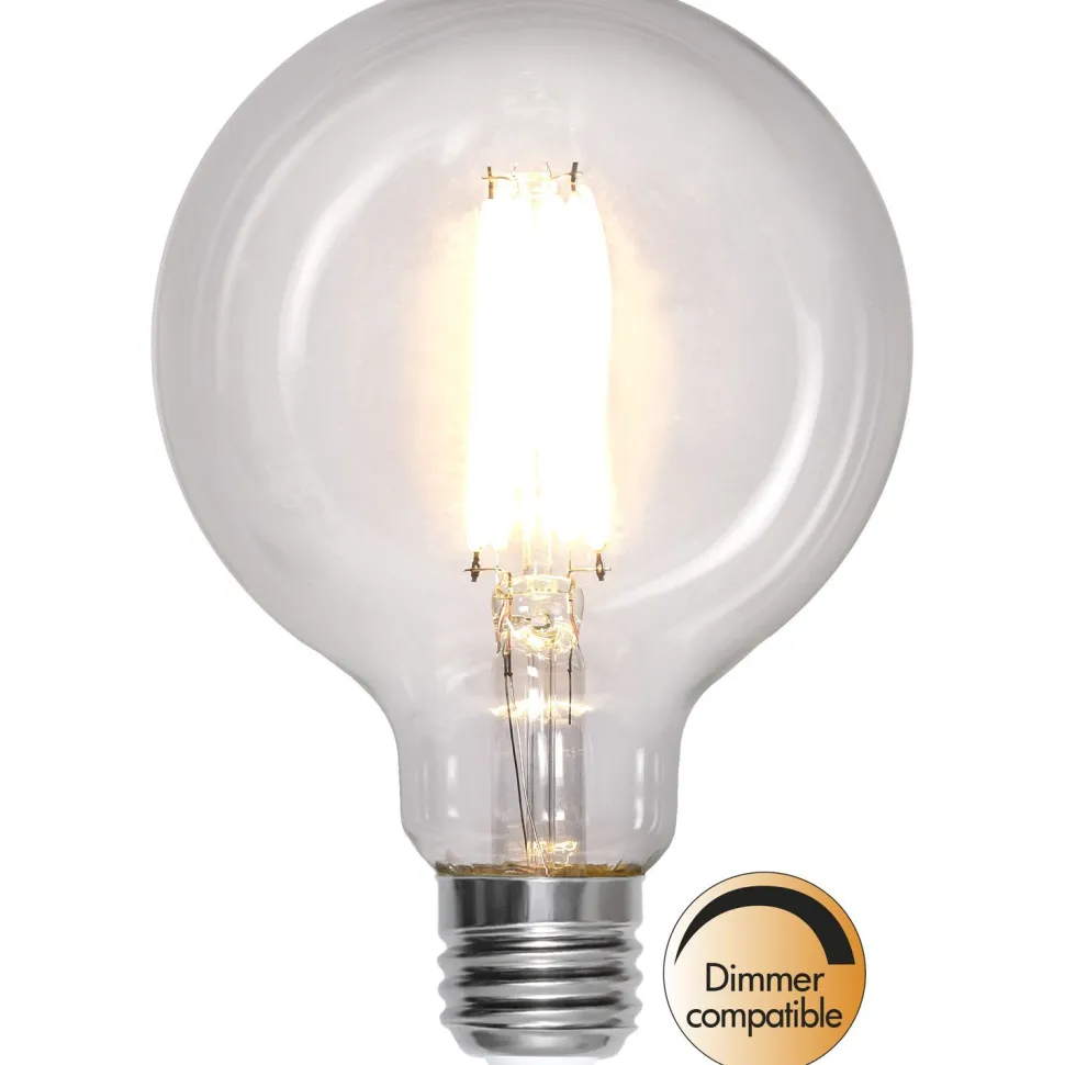 LED-lamppu Star Trading Clear White Filament 352-83, Ø95x140, E27, G95, 7W, 2700K, 806lm