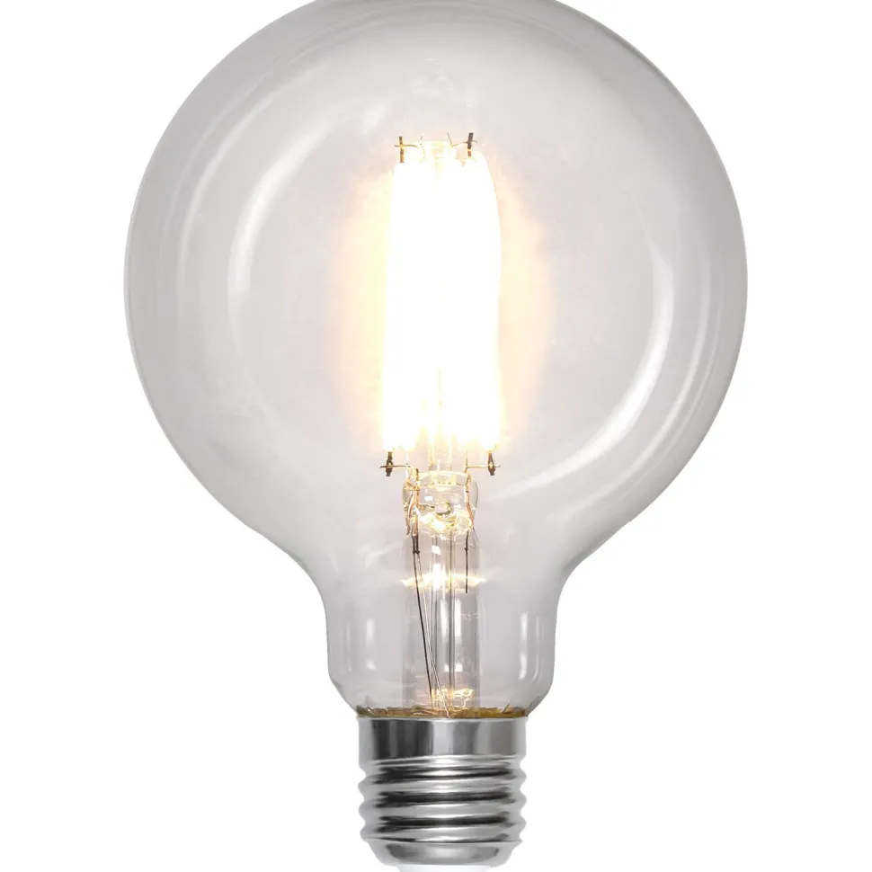 LED-lamppu Star Trading Clear White Filament 352-83, Ø95x140, E27, G95, 7W, 2700K, 806lm