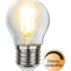 LED-lamppu Star Trading Clear Filament 351-35, Ø45x78mm, E27, G45, 2.5W, 2700K, 250lm