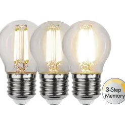 LED-lamppu Star Trading Clear Filament 3-step 354-92-1, Ø45x78mm, E27, G45, 4.2W, 3000K