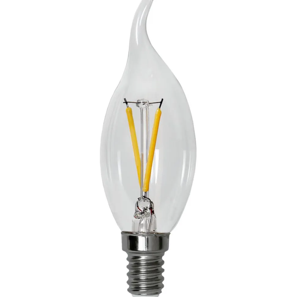 LED-lamppu Star Trading Clear Filament 352-27-1, Ø35x115mm, E14, C35, 1.5W, 2700K, 150lm