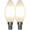 LED-lamppu Star Trading Frosted Filament 339-01, Ø35x97, E14, C35, 2.5W, 2700K, 250lm, 2kpl
