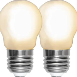 LED-lamppu Star Trading Frosted Filament 339-06, Ø45x78, E27, G45, 2.5W, 2700K, 250lm, 2kpl