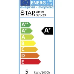 LED-lamppu Star Trading Illumination LED 375-23 Ø45x75 mm E27 opaali 4.7 W 2700 K 450 lm