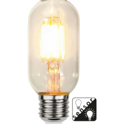 LED-lamppu Star Trading Sensor Clear 352-64-6, Ø45x110mm, E27, T45, 4W, 2100K, 300lm