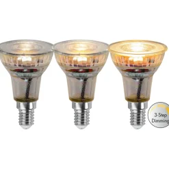 LED-lamppu Star Trading Spotlight Glass 3-step 347-50-1, Ø50x72mm, E14, 4W, 2700K, 345lm