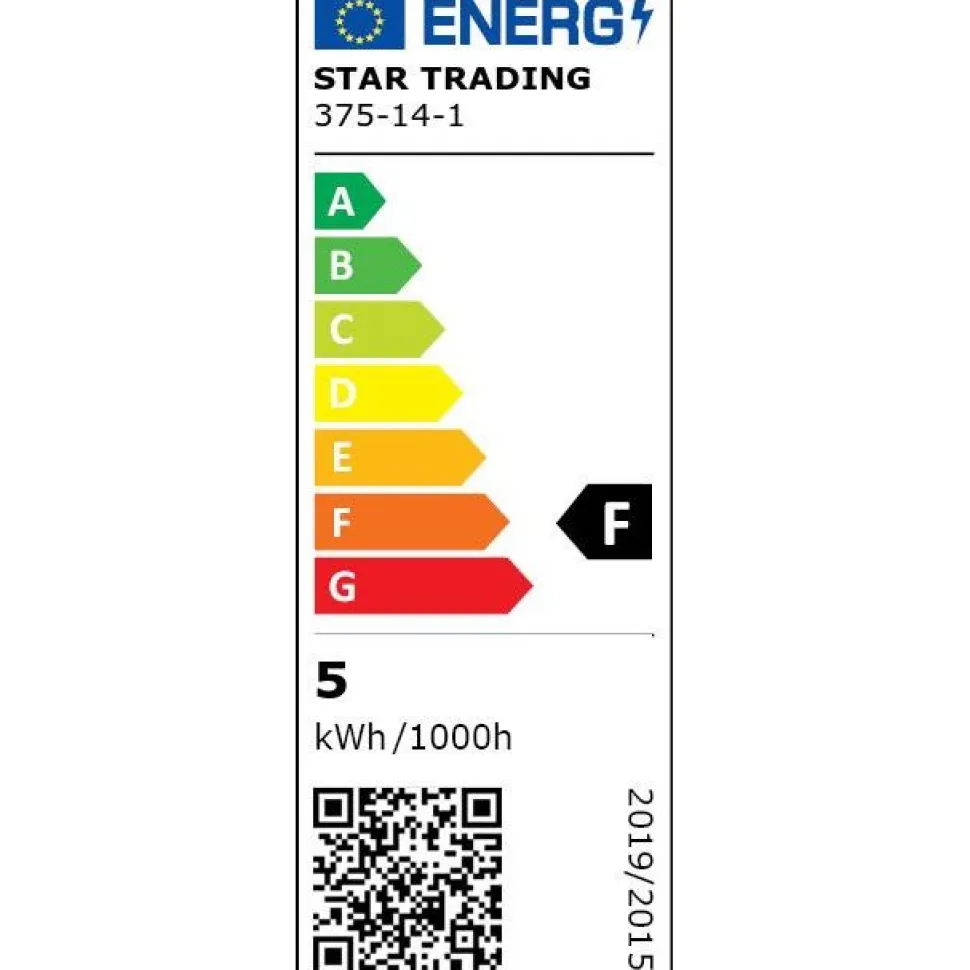 LED-lamppu Star Trading Opaque Filament 375-14-1 Ø45x78mm, E14, opaali, 5W, 2700K, 450lm, himmennettävä