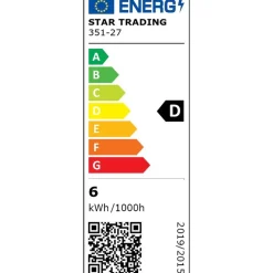 LED-lamppu Star Trading 351-27 Ø45x80mm E14 kirkas 5.9W 3000K 806lm