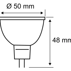 LED-Lamppu vaijerivalaisimeen Paulmann GU5.3 6.5W 2700K mattamusta