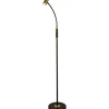 LED-lattiavalaisin Aneta Lighting Gusto himmennettävä musta/mattamessinki