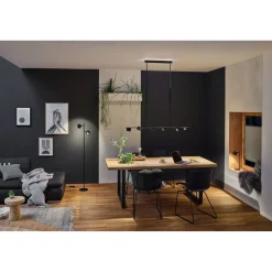 LED-lattiavalaisin Paulmann Puric Pane, Smart Home Zigbee 3.0, 2700K, musta