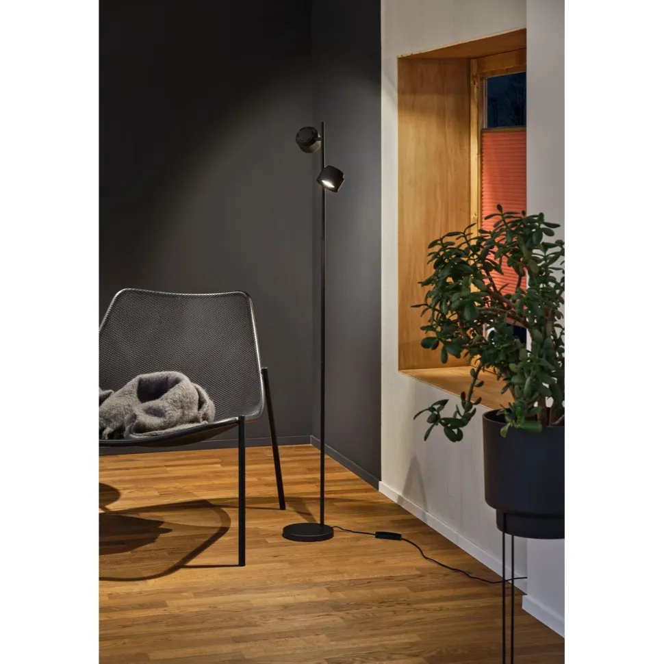 LED-lattiavalaisin Paulmann Puric Pane, Smart Home Zigbee 3.0, 2700K, musta