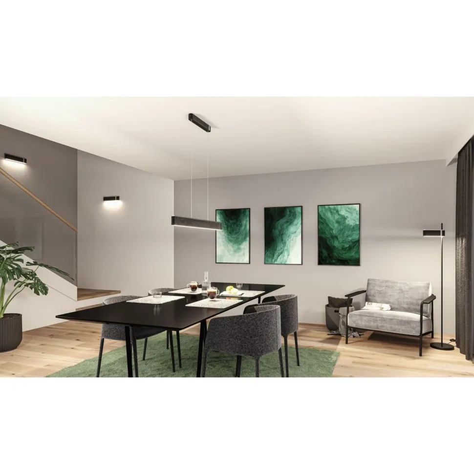 LED-lattiavalaisin Paulmann Jagun Zigbee 3.0 1250lm 19.5W himmennettävä antrasiitti