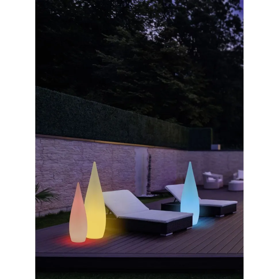LED-lattiavalaisin Trio Palmas 120 cm valkoinen RGBW