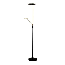 LED-lattiavalaisin Aneta Lighting Cadiz Up-Light musta