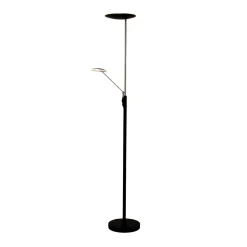 LED-lattiavalaisin Aneta Lighting Cadiz Up-Light musta/teräs