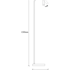 LED-lattiavalaisin Linento Lighting Suvi 120 cm musta